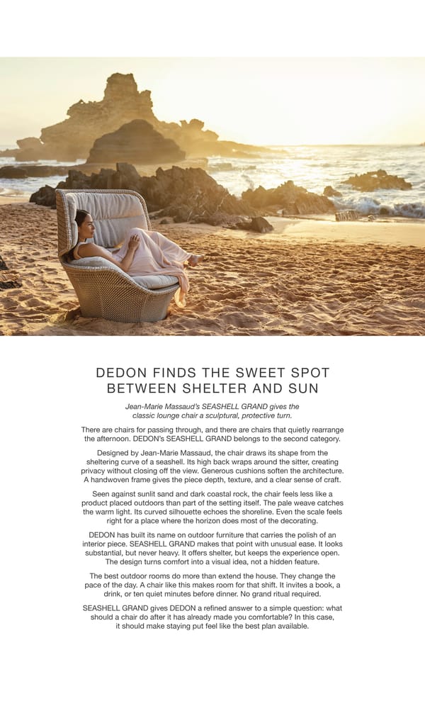 DEDON's SEASHELL GRAND: Design and Comfort Redefined - Page 1