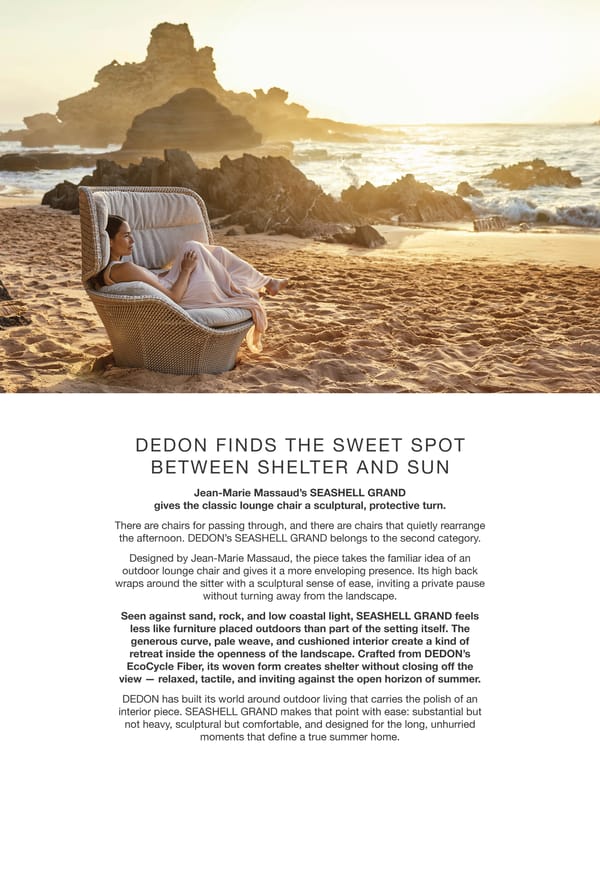 DEDON's SEASHELL GRAND: Design and Comfort Redefined - Page 1