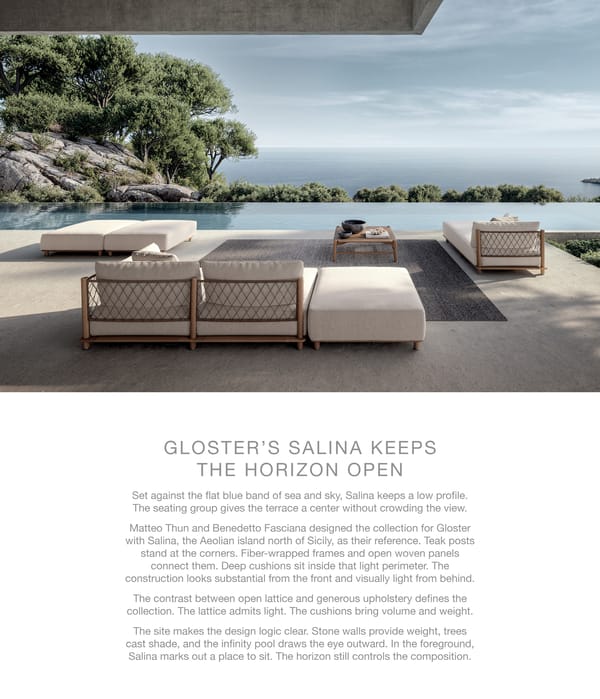 Gloster's Salina Outdoor Furniture Collection - Page 1
